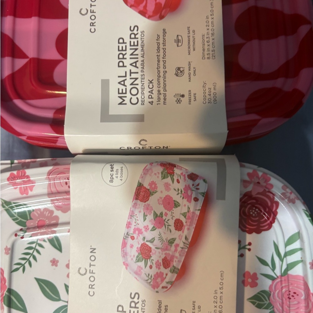 Crofton Pink Floral Meal Prep Containers - 4 Pack